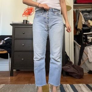Vintage Levi 501 Straight Leg Raw Hem